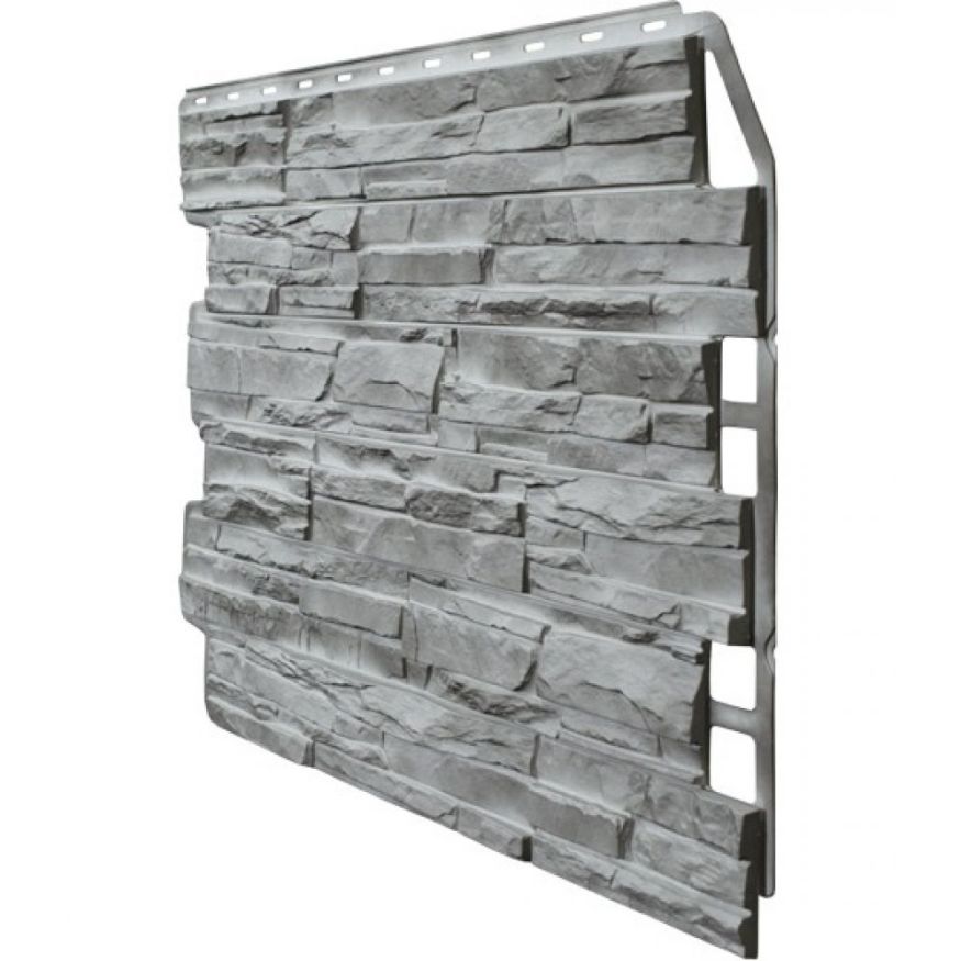 Фасадная панель Fineber, Скол 3D, Светло-серый цвет купить в Нижнем Новгороде