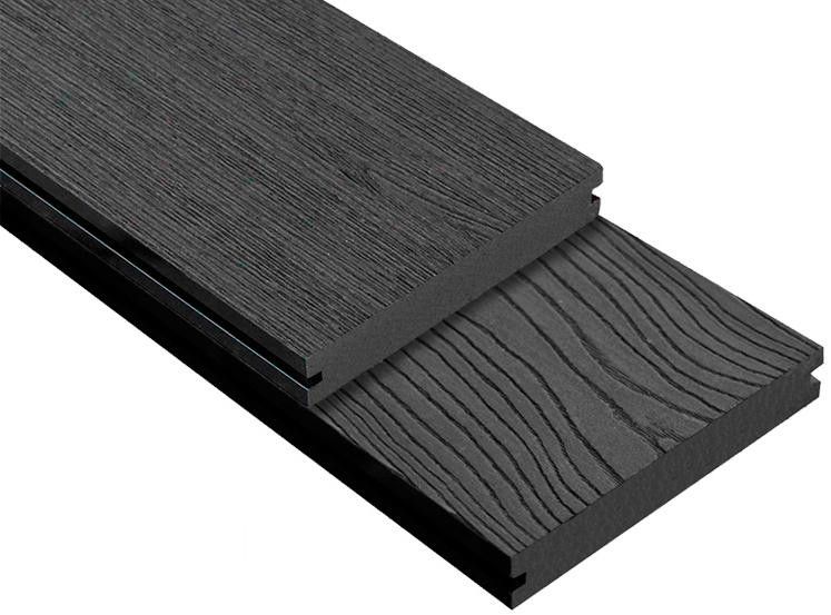 Террасная доска DPK Outdoor 3D полнотелая STORM/OCEAN BLACK черного цвета купить в Нижнем Новгороде