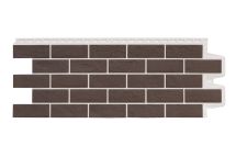 Фасадная панель Grand Line, Состаренный кирпич Design Plus, Каштан (Белый шов)
