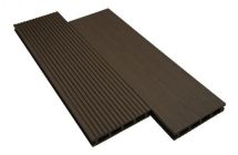 Террасная доска WOODVEX Select из ДПК темно-коричневого цвета