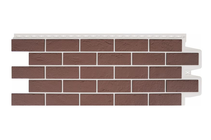 Фасадная панель Grand Line, Состаренный кирпич Design Plus, Корица (Белый шов) купить в Нижнем Новгороде