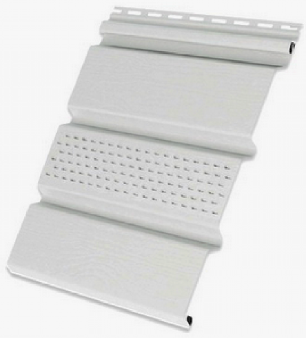 Софит белого цвета с центральными отверстиями. купить в Нижнем Новгороде