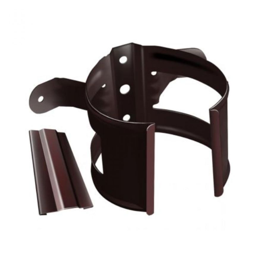 Кронштейн для трубы на деревянной основе, Grand Line, коричневый (RAL 8017) купить в Нижнем Новгороде