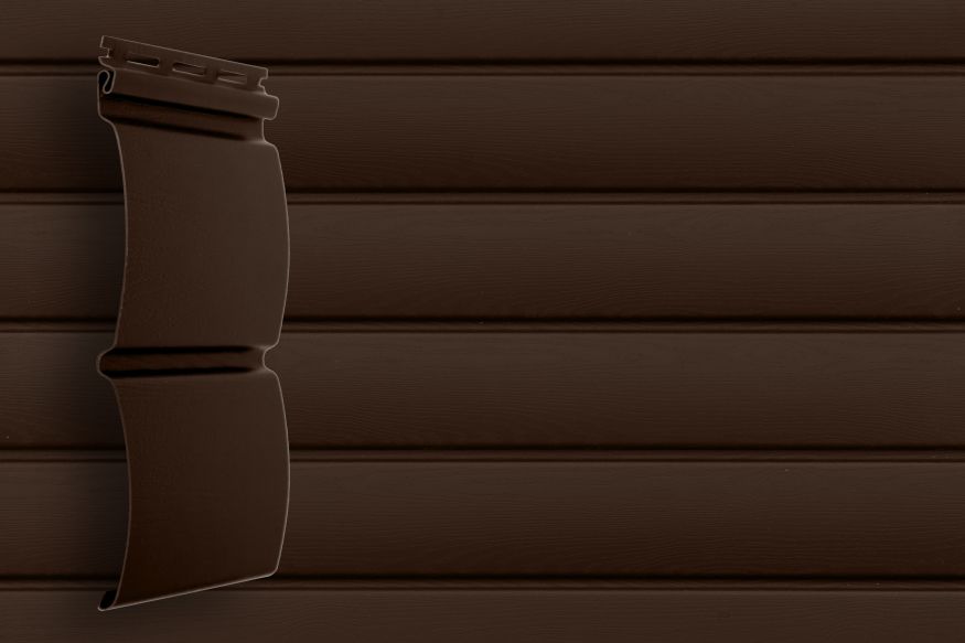 Сайдинг Grand Line, Блок-хаус D4.8 в оттенке Темный дуб купить в Нижнем Новгороде