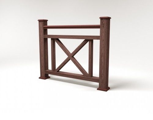 Ограждение из древесно-полимерного композита FG2, цвет шоколадный. купить в Нижнем Новгороде