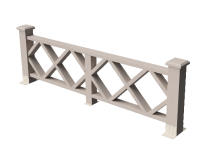 Декоративное ограждение из ДПК GRINDERDECO Миллениум, выбеленный дуб