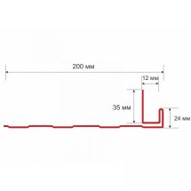 Коричневая J-фаска (ветровая, карнизная планка) для сайдинга